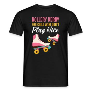Roller Skating Skater Rollerblades Roller Derby Ha - Männer T-Shirt - Schwarz - Vorne - AI Model Male 178 light (178cm)