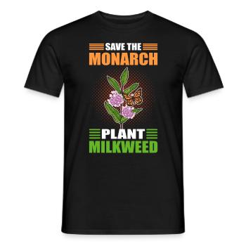 Monarch Schmetterling Schmetterlinge Pflanzung Rau - Männer T-Shirt - Schwarz - Vorne - AI Model Male 178 light (178cm)