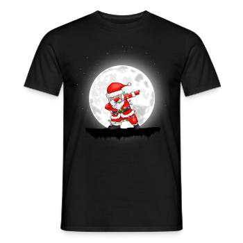 Weihnachten Mädchen Jungen Dabbing Santa Xmas - Männer T-Shirt - Schwarz - Vorne - AI Model Male 178 light (178cm)