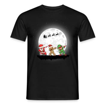 Weihnachten Mädchen Jungen Dabbing Santa Xmas - Männer T-Shirt - Schwarz - Vorne - AI Model Male 178 light (178cm)