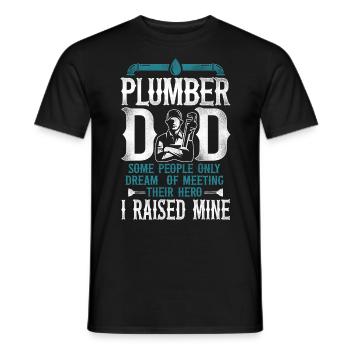 Plumbing Plumber Dad Vintage - Men's T-Shirt - black - Front - AI Model Male 178 light (178cm)