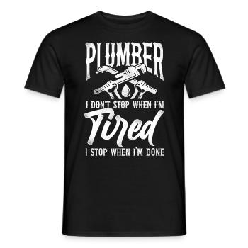 Plumbing Plumber Vintage Plumber I - Männer T-Shirt - Schwarz - Vorne - AI Model Male 178 light (178cm)