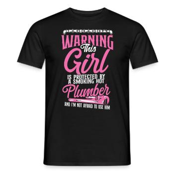 Plomberie plombier Petite amie Femme - T-shirt homme - noir - Devant - AI Model Male 178 light (178cm)