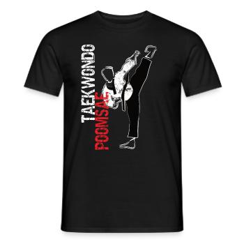Cool Taekwondo Poomsae Blackbelt Uniform - Men's T-Shirt - black - Front - AI Model Male 178 light (178cm)