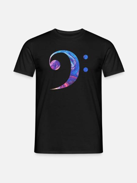 Clef de fa Je suis un musicien partition d'orchestre - T-shirt homme - noir