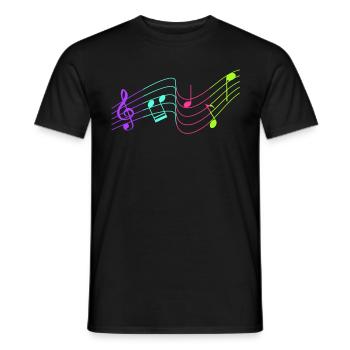 Musikliebhaber ich liebe Musik singen - Männer T-Shirt - Schwarz - Vorne - AI Model Male 178 light (178cm)