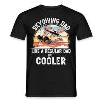 Skydiving Parachuting Parachute - Men's T-Shirt - black - Front - AI Model Male 178 light (178cm)