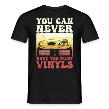 Vous ne pouvez jamais avoir assez de vinyle - T-shirt homme - noir - Devant - AI Model Male 178 light (178cm)