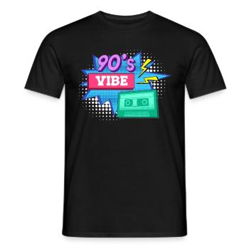 Musik ich habe den Vibe 90er - Männer T-Shirt - Schwarz - Vorne - AI Model Male 178 light (178cm)
