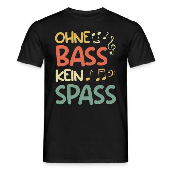 Groupe de musique sans basse pas de partition amusante - T-shirt homme - noir - Devant - AI Model Male 178 light (178cm)