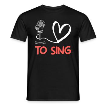chanteur j'aime chanter - T-shirt homme - noir - Devant - AI Model Male 178 light (178cm)