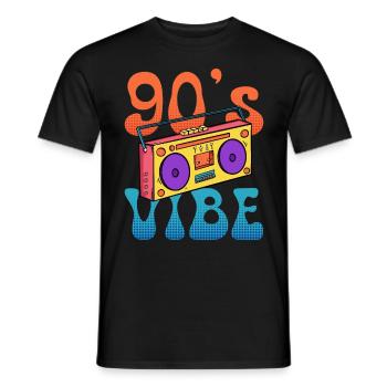 Musik ich habe den Vibe 90er - Männer T-Shirt - Schwarz - Vorne - AI Model Male 178 light (178cm)