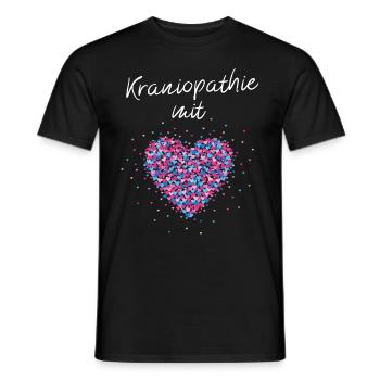Kraniopathie mit Herz Chiropraktik - Männer T-Shirt - Schwarz - Vorne - AI Model Male 178 light (178cm)