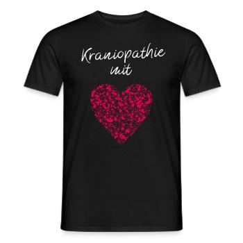 Kraniopathie mit Herz Chiropraktik Kranio Medizin - Männer T-Shirt - Schwarz - Vorne - AI Model Male 178 light (178cm)