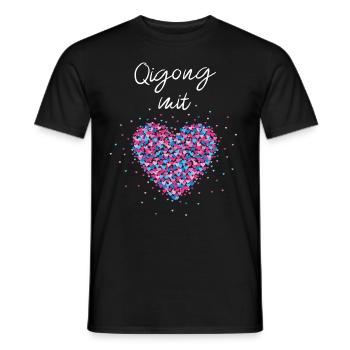 Qigong Herz Yoga Meditation Altnernative Therapie - Männer T-Shirt - Schwarz - Vorne - AI Model Male 178 light (178cm)
