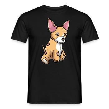 Chiweenie Dog Cuddly Toy - T-shirt homme - noir - Devant - AI Model Male 178 light (178cm)