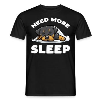 Rottweiler Chien endormi - T-shirt homme - noir - Devant - AI Model Male 178 light (178cm)