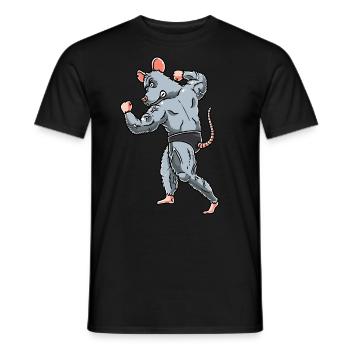 Ratte Fitness Fitnessstudio Motivation - Männer T-Shirt - Schwarz - Vorne - AI Model Male 178 light (178cm)
