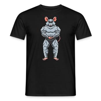 Rat Fitness Gym Motivation - T-shirt homme - noir - Devant - AI Model Male 178 light (178cm)