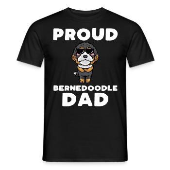 Bernedoodle Dog - Men's T-Shirt - black - Front - AI Model Male 178 light (178cm)