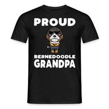 Bernedoodle Dog - Men's T-Shirt - black - Front - AI Model Male 178 light (178cm)