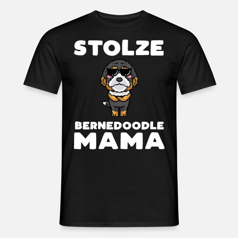 Bernedoodle Mama - Männer T-Shirt - Schwarz
