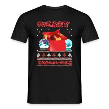 Merry Christmas Weinachts Geschenk - Männer T-Shirt - Schwarz - Vorne - AI Model Male 178 light (178cm)