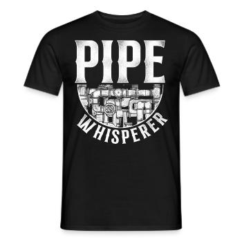 Plumbing Plumber Vintage Pipe - Men's T-Shirt - black - Front - AI Model Male 178 light (178cm)