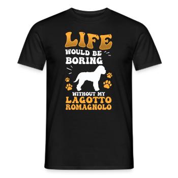 Ennuyeux sans Lagotto Romagnolo chien truffe - T-shirt homme - noir - Devant - AI Model Male 178 light (178cm)