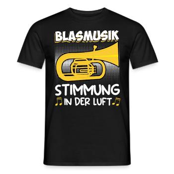 Tuba Trompete Stimmung in der Luft Blasmusik - Männer T-Shirt - Schwarz - Vorne - AI Model Male 178 light (178cm)