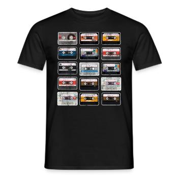 I'm a 90's kid cassettes 90's - Men's T-Shirt - black - Front - AI Model Male 178 light (178cm)