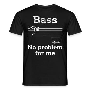 La basse n'est pas un problème pour moi les notes de musique - T-shirt homme - noir - Devant - AI Model Male 178 light (178cm)