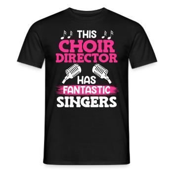 This choir director has fantastic singers singing - Men's T-Shirt - black - Front - AI Model Male 178 light (178cm)