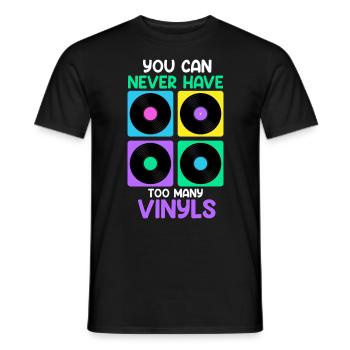 Vous ne pouvez jamais avoir assez de disque vinyle - T-shirt homme - noir - Devant - AI Model Male 178 light (178cm)