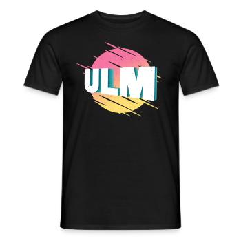 Ulm Deutschland Stadt Schrift Vintage Retro - Männer T-Shirt - Schwarz - Vorne - AI Model Male 178 light (178cm)