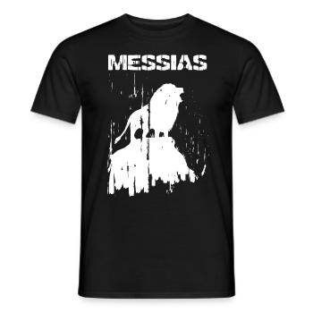 Messiah Leo Jesus God Savior Bible Faith - Men's T-Shirt - black - Front - AI Model Male 178 light (178cm)