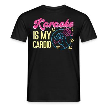 Karaoke Singer 80s Retro Karaoke - Männer T-Shirt - Schwarz - Vorne - AI Model Male 178 light (178cm)