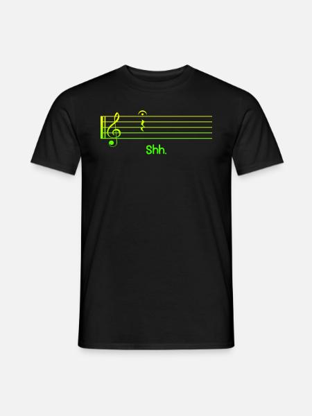 Sei leise ich brauche eine Pause Noten - Männer T-Shirt - Schwarz