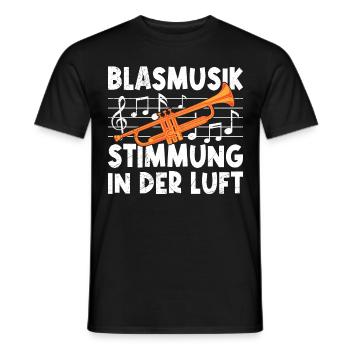 Stimmung in der Luft Blasmusik Orchester Trompete - Männer T-Shirt - Schwarz - Vorne - AI Model Male 178 light (178cm)