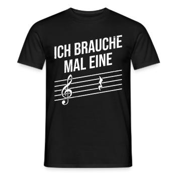Musiker ich brauch mal eine Pause Musik Noten - Männer T-Shirt - Schwarz - Vorne - AI Model Male 178 light (178cm)