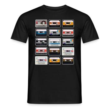 I'm a 90's kid cassettes 90's - Men's T-Shirt - black - Front - AI Model Male 178 light (178cm)