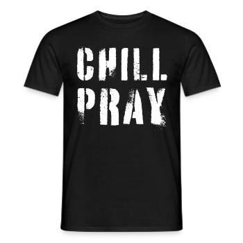 Jesus God Faith Christ Religion Worship - Men's T-Shirt - black - Front - AI Model Male 178 light (178cm)
