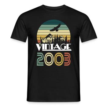 20ème anniversaire millésime 2003 millésime 2003 - T-shirt homme - noir - Devant - AI Model Male 178 light (178cm)