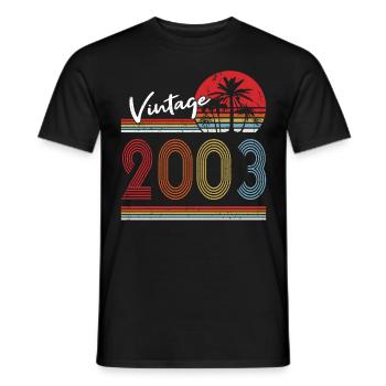 20ème anniversaire millésime 2003 millésime 2003 - T-shirt homme - noir - Devant - AI Model Male 178 light (178cm)