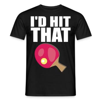 Tischtennisspieler Geschenk Ping Pong Tischtennis - Männer T-Shirt - Schwarz - Vorne - AI Model Male 178 light (178cm)