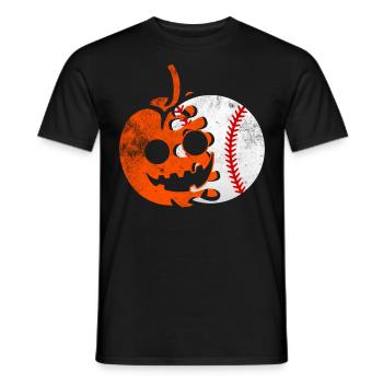 Baseball Halloween Pumpkin - T-shirt homme - noir - Devant - AI Model Male 178 light (178cm)