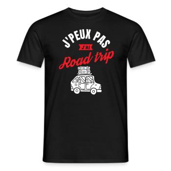 J Peux Pas J Ai Road Trip - T-shirt homme - noir - Devant - AI Model Male 178 light (178cm)