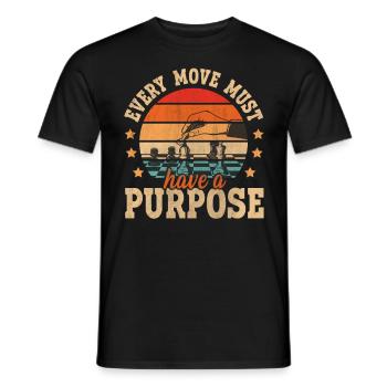 Chaque coup doit avoir un but drôle d’échecs - T-shirt homme - noir - Devant - AI Model Male 178 light (178cm)