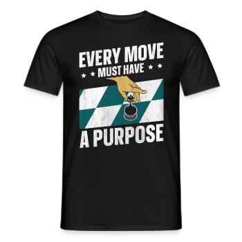 Chaque coup doit avoir un but drôle d’échecs - T-shirt homme - noir - Devant - AI Model Male 178 light (178cm)