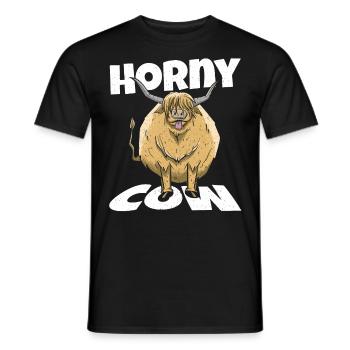 Highland cattle cattle breeder Highland cowbell farmer - T-shirt homme - noir - Devant - AI Model Male 178 light (178cm)